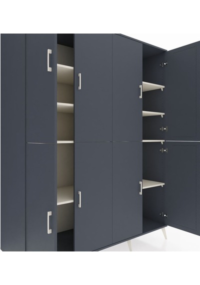 Kronos Gardrop 8 Raflı 8 Kapaklı 176x59x221 Antrasit-antrasit/aytaşı Beyaz Kronos Gardrop 8 Raflı 8 Kapaklı 176x59x221 Antrasit-antrasit/aytaşı Beyaz