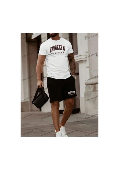 Alt/üst T-shirt Ve Şort Takımı Kod Alt174 Siyah