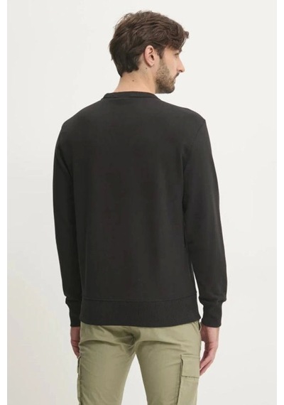 Calvin Klein Woven Label Crew Neck Siyah