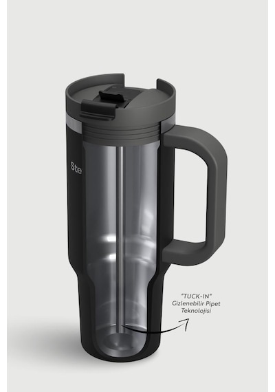 Stevig 2 Moods Tuck-in Tumbler Sızdırmaz Çelik Termos 900 Ml Black St-236 Siyah