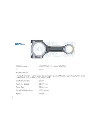 Piston Kolu Talisman-fluence-duster-logan-sandero-juke-almera-cube-micra-note-nv200