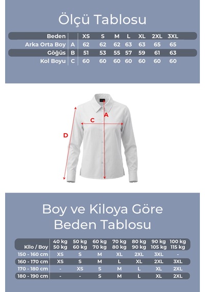 Goffra Kadın Pure 50/1 Kompakt Pamuk Likralı Gömlek - Pürüzsüz Doku Minimalist Klasik Kesim- Beyaz W205-k0304-01
