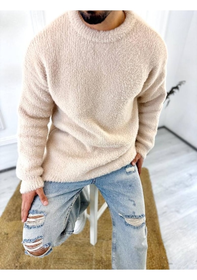 Elku Moda Kazak Oversize Tüylenmez Polar Kazak Bol Kesim Naturel Pamuk Rahat Kesim Salaş Peluş Kazak Krem Elku Moda Kazak Oversize Tüylenmez Polar Kazak Bol Kesim Naturel Pamuk Rahat Kesim Salaş Peluş Kazak Krem