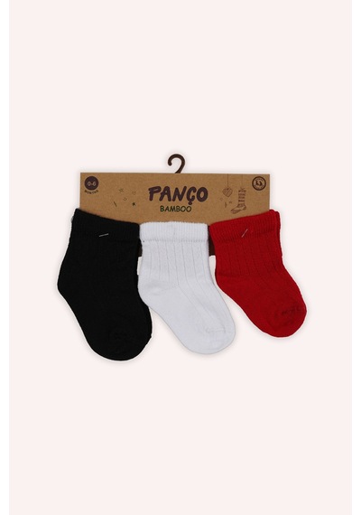 Panço Unisex Çizgili Soket Çorap Multi Set Renkli