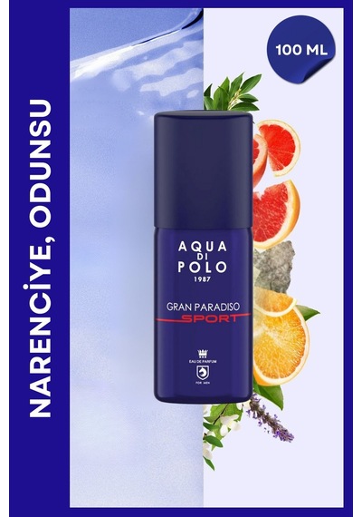 Aqua Di Polo 1987 Gran Paradiso Sport Metal Şişe Erkek Parfüm EDP 100 ML