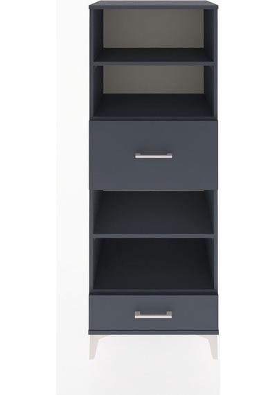 Hyperion Dolap 4 Raflı 2 Çekmeceli 60x44x163 Antrasit-antrasit Antrasit