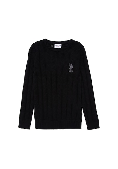 U.S. Polo Assn. Erkek Çocuk Siyah Basic Kazak 50293551-VR046
