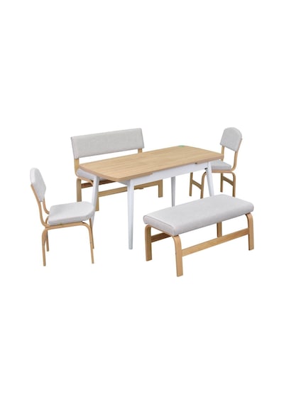 Vilinze Ege Sandalye-bank Avanos Ahşap Mdf Açılır Mutfak Masası Takımı - 70x120+30 Cm Beyaz Vilinze Ege Sandalye-bank Avanos Ahşap Mdf Açılır Mutfak Masası Takımı - 70x120+30 Cm Beyaz