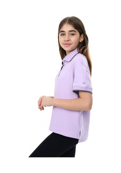 Toontoy Kids Toontoy Kız Çocuk Baskılı Polo Yaka Çıtçıtlı Kısa Kollu Tişört - Yırtmaçlı Lila Toontoy Kids Toontoy Kız Çocuk Baskılı Polo Yaka Çıtçıtlı Kısa Kollu Tişört - Yırtmaçlı Lila