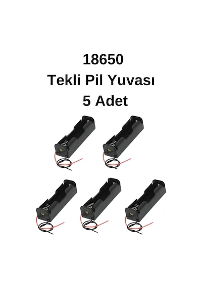 Diyotlab 18650 Tekli Pil Yuvası 5 Adet