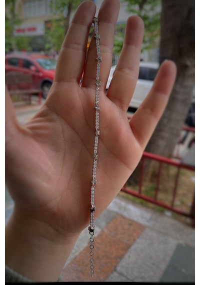 Gümüş Yıldızlı Taşlı Bayan Bileklik Diğer