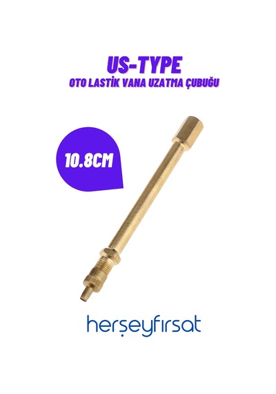 Us-Type Oto Lastik Vana Uzatma Çubuğu-Pirinç-10.8 Cm