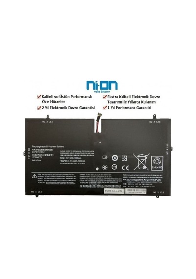 Nion Lenovo Yoga 3 Pro 1370 Uyumlu Notebook Batarya - Pil