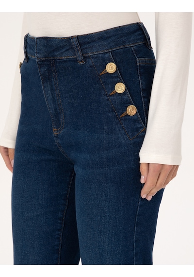 Pierre Cardin Kadın Koyu Mavi Pantolon Jean 50308440-vr032 Koyu Mavi