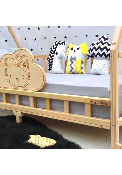Markaawm Markaawm Montessori Yatak Çocuk Karyola Doğal Çam Kity Nirvana Akçaağaç