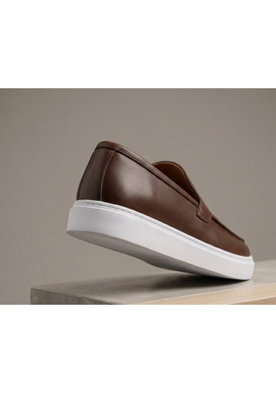 Growish Gr0318 Hakiki Deri Beyaz Eva Taban Günlük Kullanım Yüksek Taban Kahverengi Loafer Casual Ayakkabı Growish Gr0318 Hakiki Deri Beyaz Eva Taban Günlük Kullanım Yüksek Taban Kahverengi Loafer Casual Ayakkabı