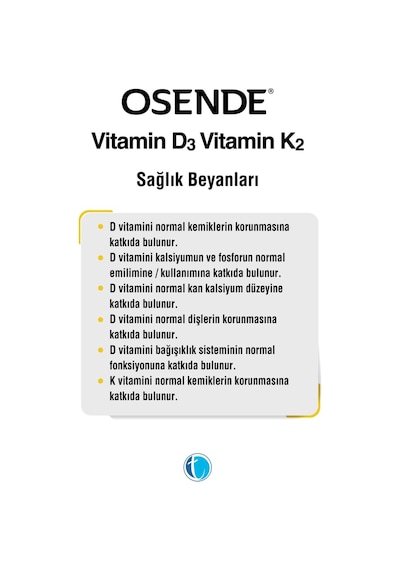 Osende D3K2 Vitamin Damla 20 ML