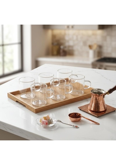 6'li Borosilikat Cam Mini Kupa Seti - 130 Ml Tek Cidarlı, Altlıksız Türk Kahvesi Ve Espresso Fincanı Takımı Diğer