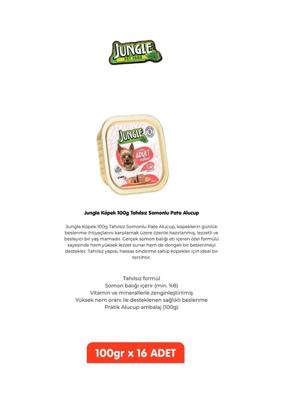Köpek Konserve Maması, 100g, Tahılsız Kuzu Etli Pate Alucup, 16 Adet