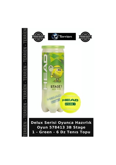 Delux Serisi Oyunca Hazırlık Oyun 578413 3b Stage 1 - Green - 6 Dz Tenıs Topu