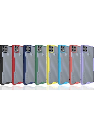 Realme C15 Kılıf Platin Kamera Korumalı Silikon Kılıf