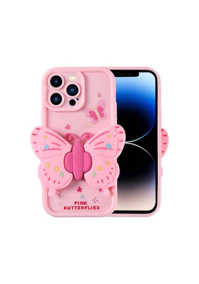 Apple Uyumlu iPhone 14 Pro  Kılıf Kamera Korumalı Figür Tasarımlı Zore Kapya Kapak-pembe Açık Pembe Açık