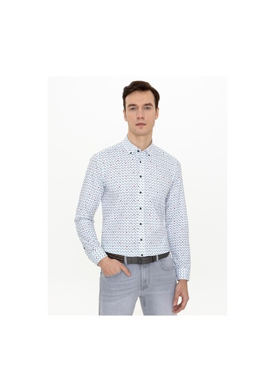 Cacharel Yeşil Slim Fit Uzun Kollu Gömlek