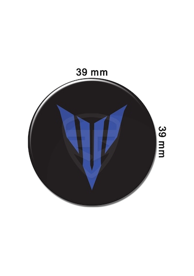 Yamaha Mt Logo 8'Li Koruma Takozu 3D Sticker Etiket Siyah Mavi
