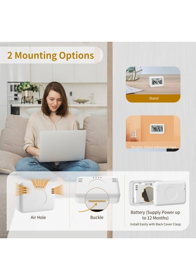 Tr 4'lü Paket Mini Higrometre, İç Mekan Termometresi, Nem Ölçer, Santigrat , Nem Ölçer, Dijital Sıcaklık Ö