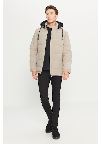 AC&Co / Altınyıldız Classics Erkek Vızon Standart Fit Normal Kesim Dik Yaka Kapüşonlu Yan Cepli Casual Mont VIZON