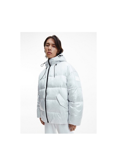 Calvin Klein Erkek Oversized Şişme Mont Gri Gri