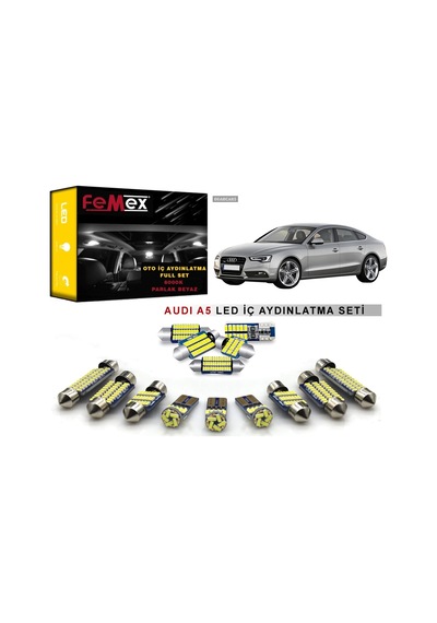 Audi A5 Led İç Aydınlatma Ampul Seti Femex Parlak Beyaz