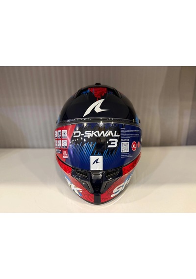 Kask Shark D-skwal 3 Speed-vıb Blue Red Blue Mavi/kırmızı