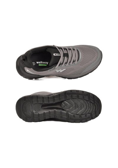 Walkway Füme Hafızalı Taban İthal Fileli Hafif Esnek Erkek Spor Ayakkabı Relaxon M