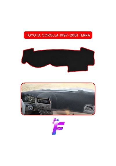 Toyota Corolla Terra 1997-2001 Torpido Örtüsü Güneşten Korur Kolay Montaj Tam Uyum B21