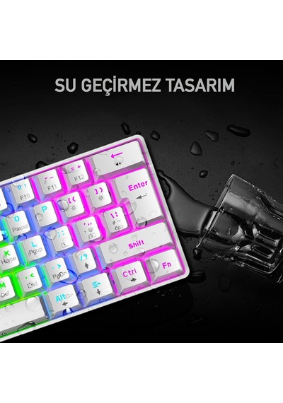 Blic Oyuncu Klavyesi Rgb Klavye 20 Modlu Ayarlanabilir Renk Seçeneği Rgb Suya Ve Toza Dayanıklı Klavye Oyun Klavyesi Oyuncu Klavye Mekanik Klavye Kırmızı Switch Beyaz