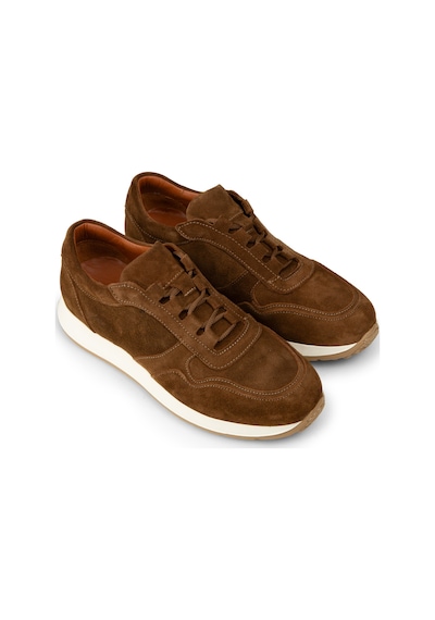Deery Erkek Hakiki Süet Taba Renk Sneaker Ayakkabı - E8210mtbae01 Taba