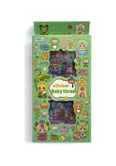 Labubu Temalı Şefaf Sticker Diğer