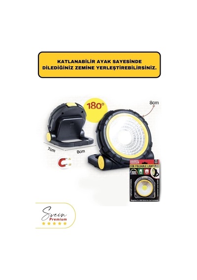 Taşınabilir Cep Boy Pilli Mıknatıslı Katlanır Ayaklı Kamp Bahçe Ev Için Mini Cob Projektör Led Işık Çok Renkli