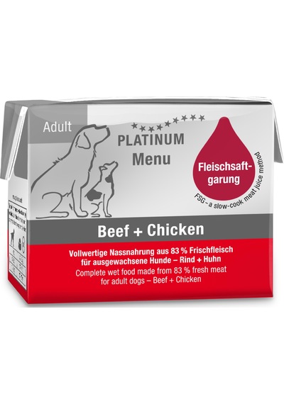 Platinum Sığır Etli Ve Tavuklu Yaş Köpek Maması 90gr