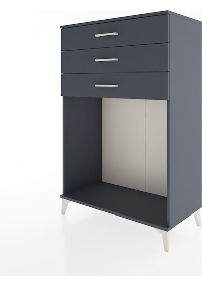 Hyperion Dolap 3 Çekmeceli 88x44x134 Antrasit-antrasit Antrasit