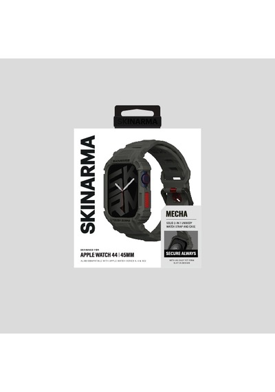 Watch 7 45mm Uyumlu 2in1 Tpu Kasa Koruyuculu Silikon Kordon Skinarma Mecha Yeşil