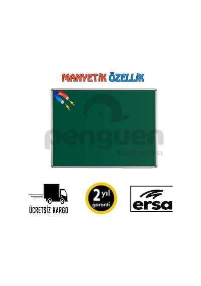 Penguen Alü. Çer. Duvara Monte Manyetik Kara Tahta 50X70