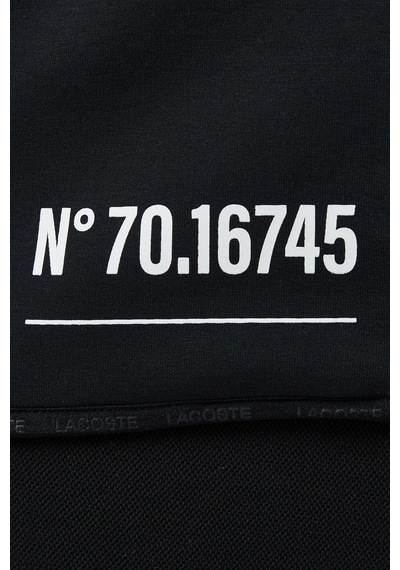 Lacoste Men's Full Zip Hoodie Sweatshirt Erkek Kapüşonlu Tam Fermuar Sweatshirt Siyah Siyah