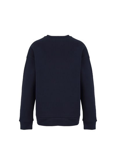 Fabrika Lacivert Kadın Bisiklet Yaka Loose Fit Nakışlı Sweatshirt F6wl-swt0087