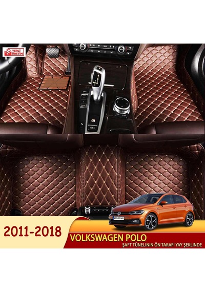 Volkswagen Polo 2011-2018 5D Havuzlu Suni Deri Oto Paspas N11.10942
