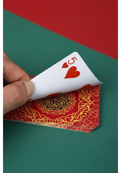 Kırmızı Jumbo Boy Pvc Plastik Su Geçirmez İskambil Poker Oyun Kağıdı Rd61kr