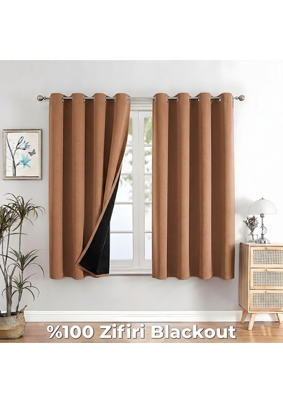 100% Zifiri Blackout Kuşgözü Dikim Tek Kanat Taba