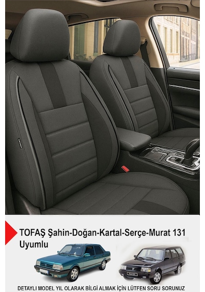 Oniks Serisi Tay Tüyü Kumaş Oto Koltuk Kılıfı Tofaş Kartal-şahin-doğan-serçe-tempra İle Uyumlu Füme