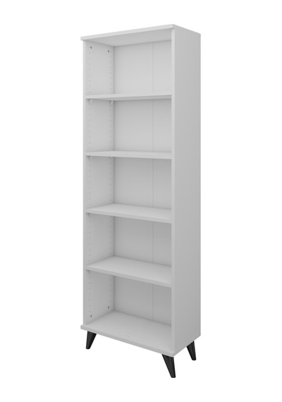 Simple Kitaplık 5 Raflı 60x30x176 Beyaz Beyaz Simple Kitaplık 5 Raflı 60x30x176 Beyaz Beyaz